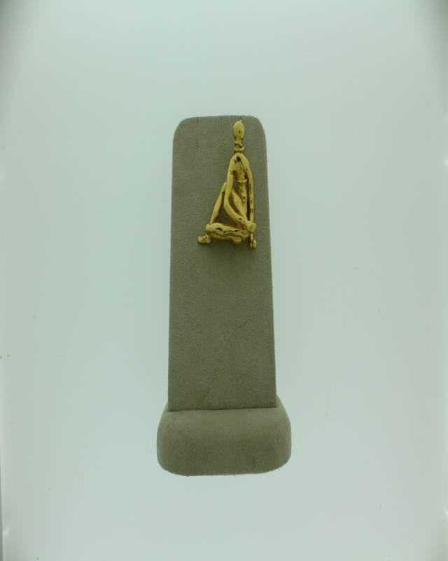 22K YG PENDANT DOS VERT